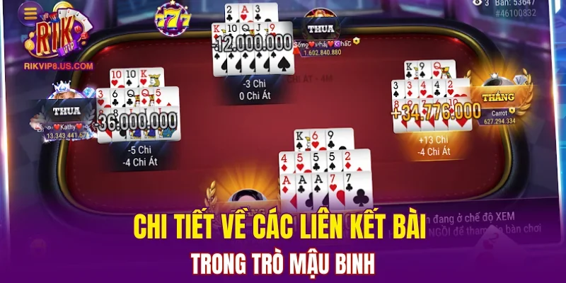 Chi tiết về các liên kết bài trong trò mậu binh